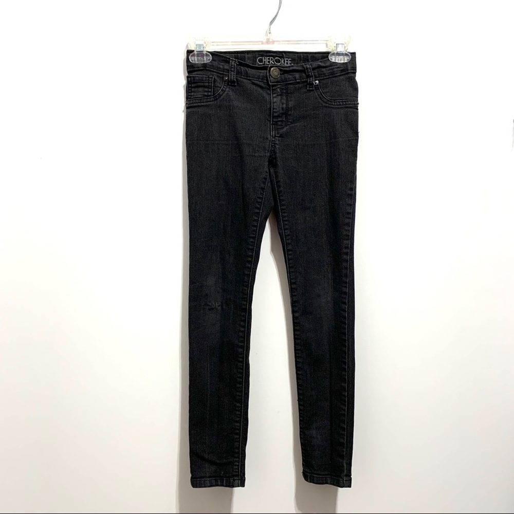 Cherokee Girl’s Black Denim Adjustable Skinny Jeans